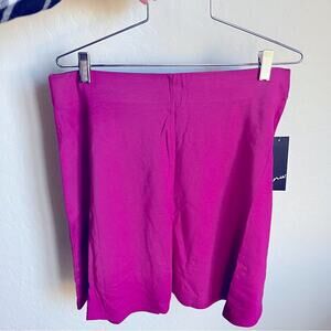NEW GNW Chic circle skater Magenta Skirt women size large L unlined
